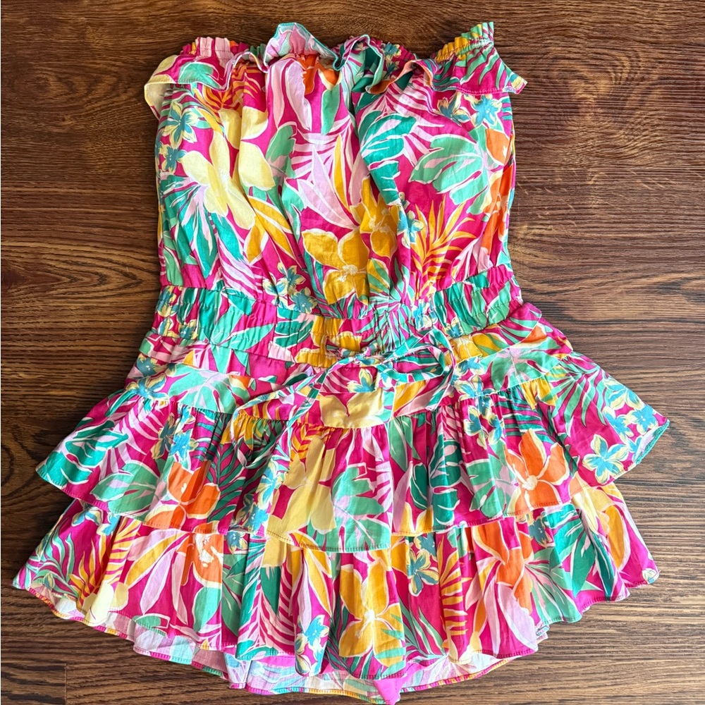 Hausen Tropical Floral Romper – Size Small